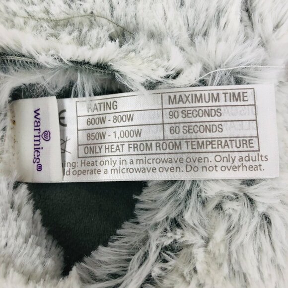 Warmies Marshmallow Gray Microwavable Slippers Lavender-Scented Size OS 6-10 NWT - Picture 9 of 12